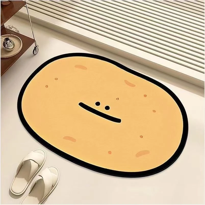 硅藻泥卫生间地垫浴室吸水防滑脚垫家用入户门口厕所速干耐脏地毯