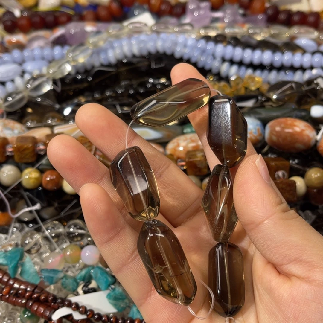 玛瑙/玉髓散珠茶晶随行一颗