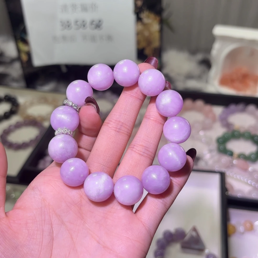 手链银S925镶嵌烟晶