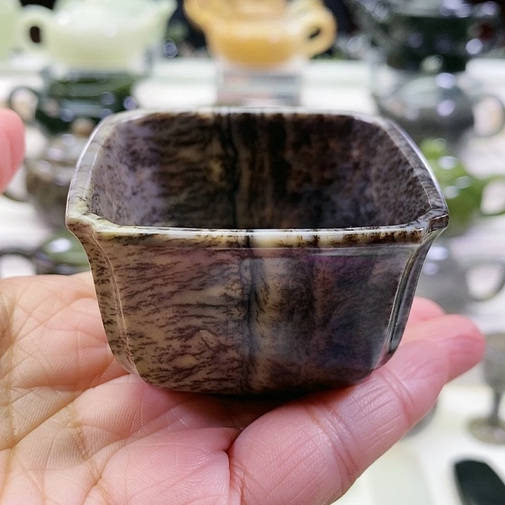 未镶嵌和田玉挂件茶杯80m l