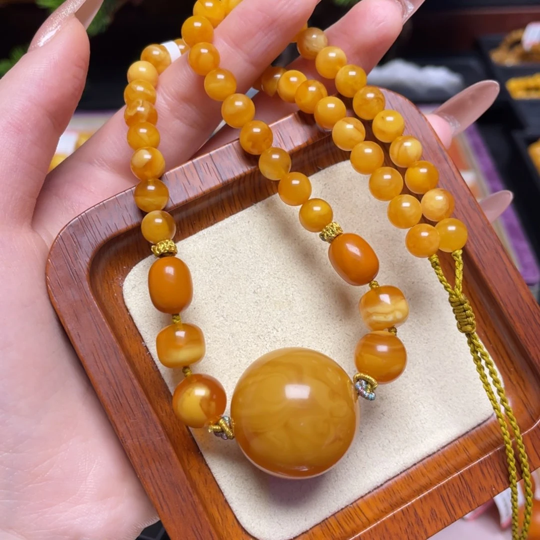 蜜蜡颈饰未镶嵌项链