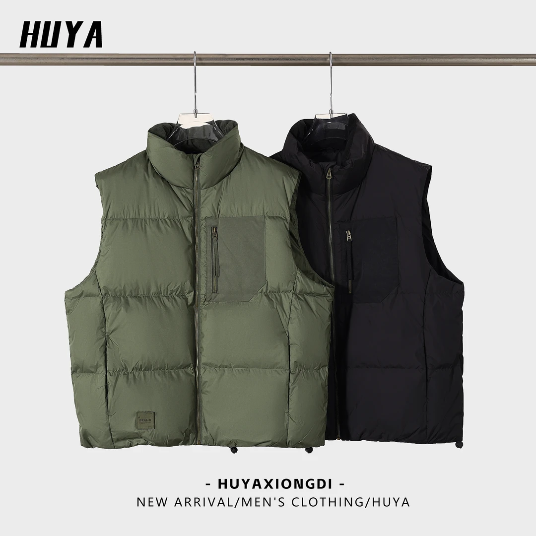 HUYA秋冬新立领工装男立体贴标宽松户外防风高端休闲马甲Y13-3305