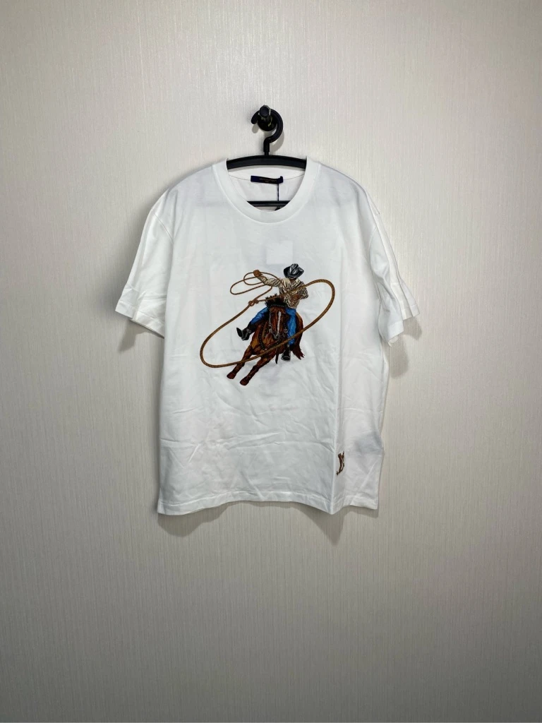 99新 LouisVuitton/路易威登 男/XL/牛仔短袖/1.3/SN4938