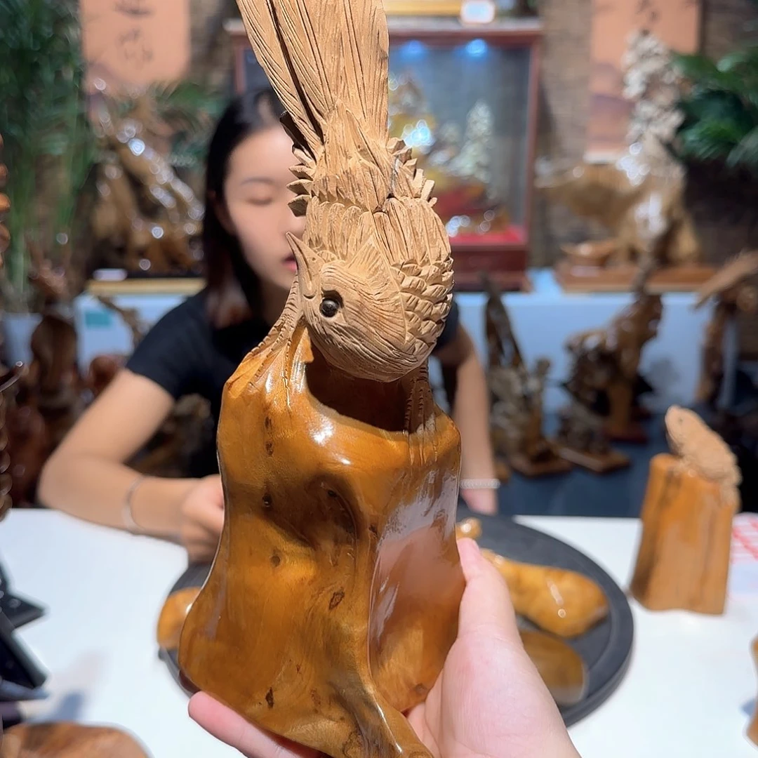 木质类梓*金丝楠木摆件喜鹊