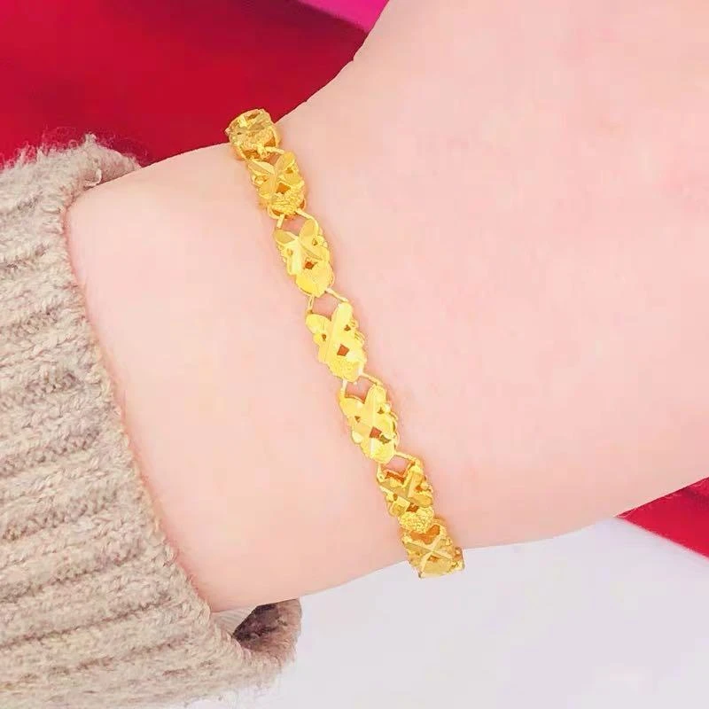 合金手链 【新款上市】四叶草爱心手链轻奢质感时尚百搭不掉色