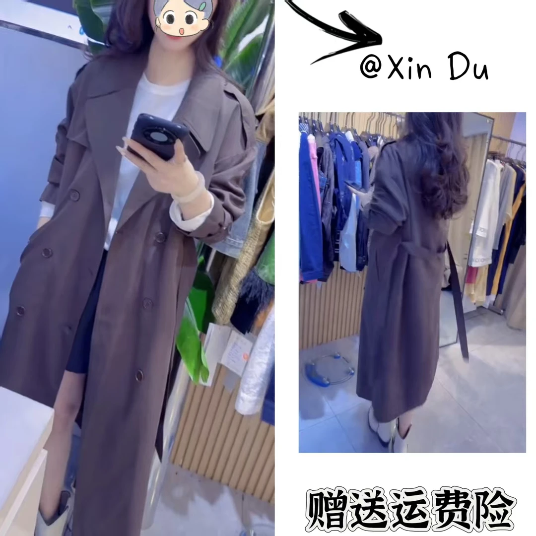 2025秋季新款时尚显瘦气质女士网红洋气风衣百搭款D22490