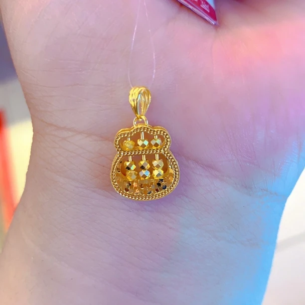 足金碎冰冰蹦迪珠福袋算盘吊坠