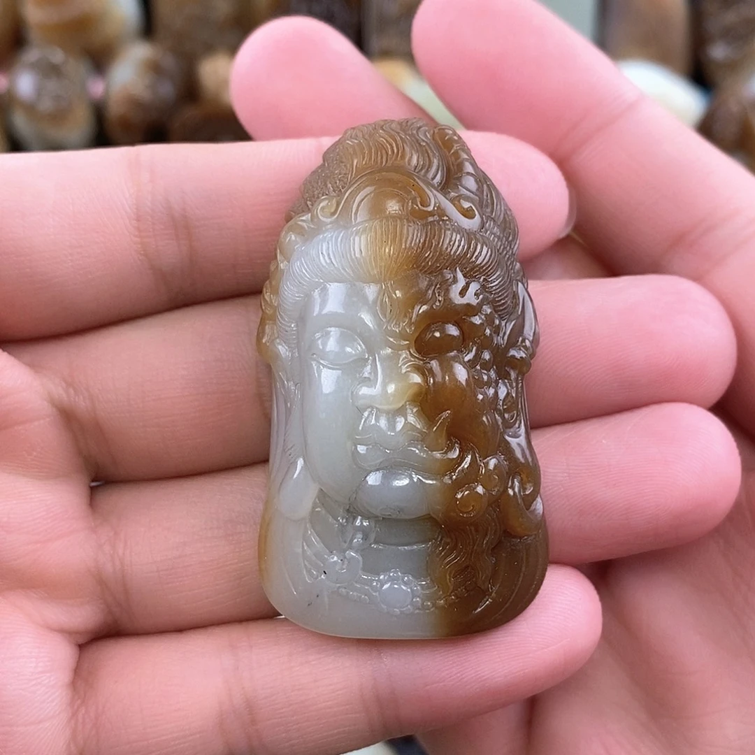 和田玉未镶嵌挂件