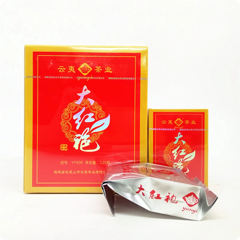 云夷YY908大红袍 浓香型乌龙茶 125克礼盒装 武夷岩茶叶福建正品