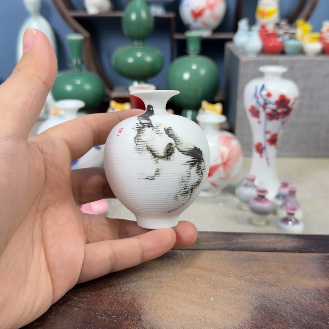 陶瓷手工小花器摆件