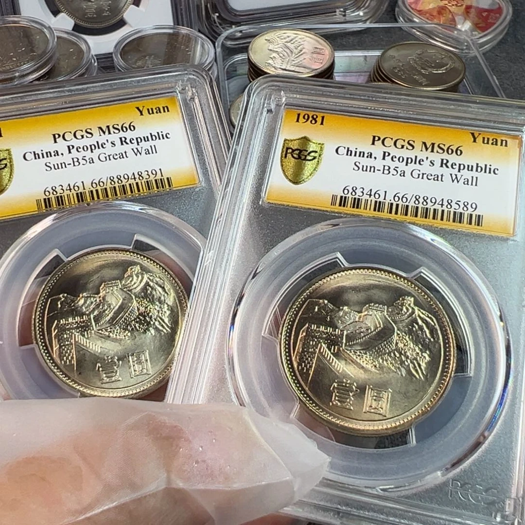 1981年长城一圆pcgs66分一对