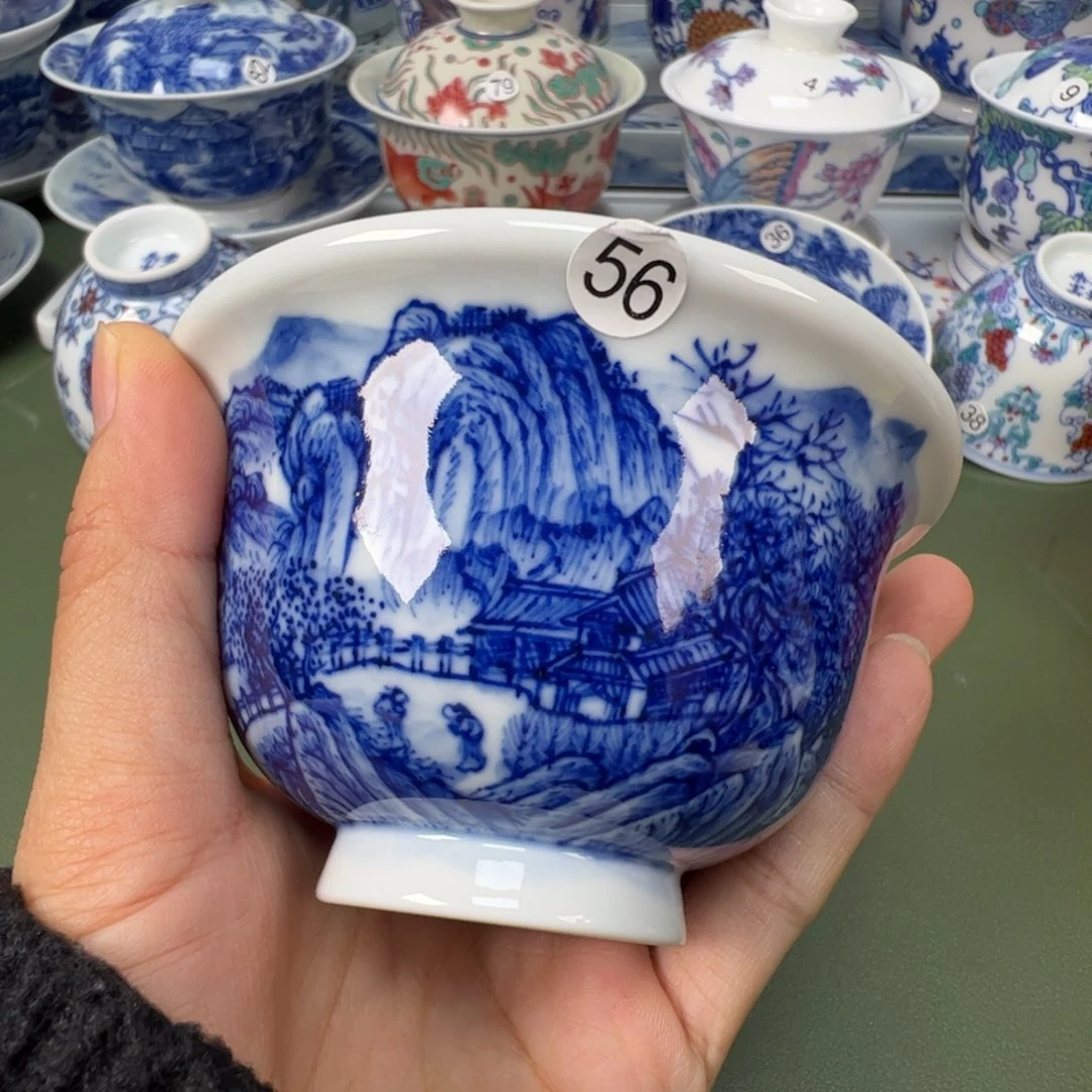陶瓷景德镇纯手工纯手绘茶具木木56