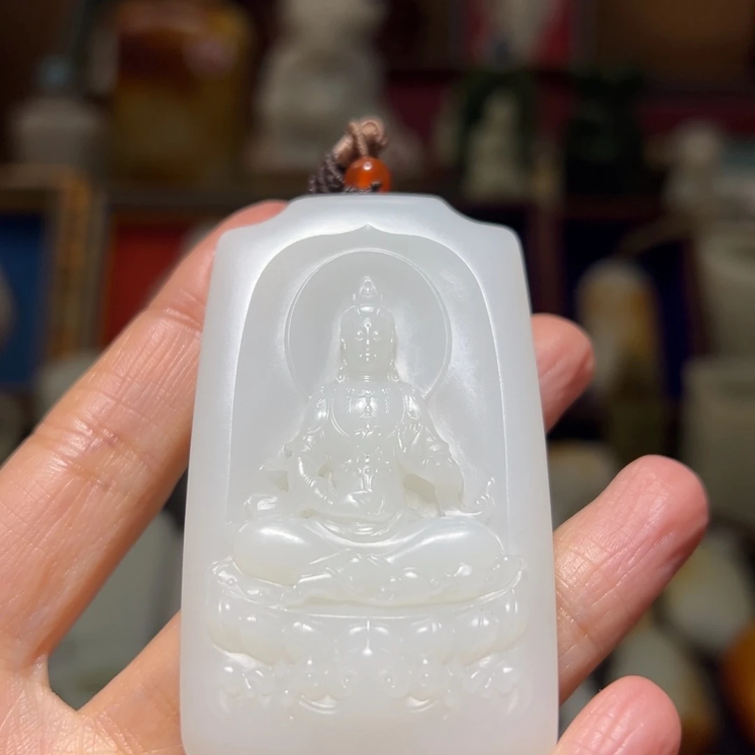 哥***哥和田玉未镶嵌挂件