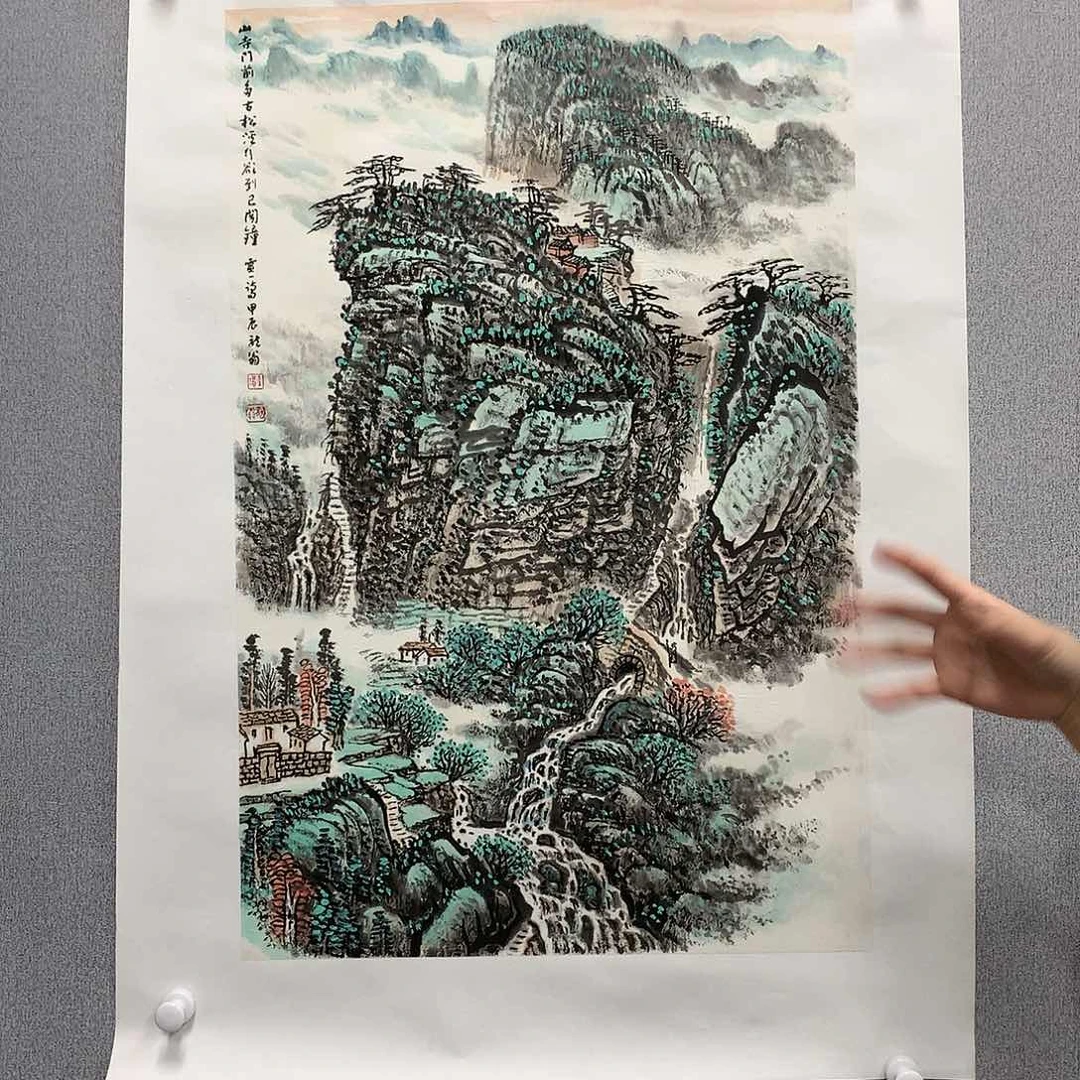 【闪购商品】国画叶金福四尺三开山水