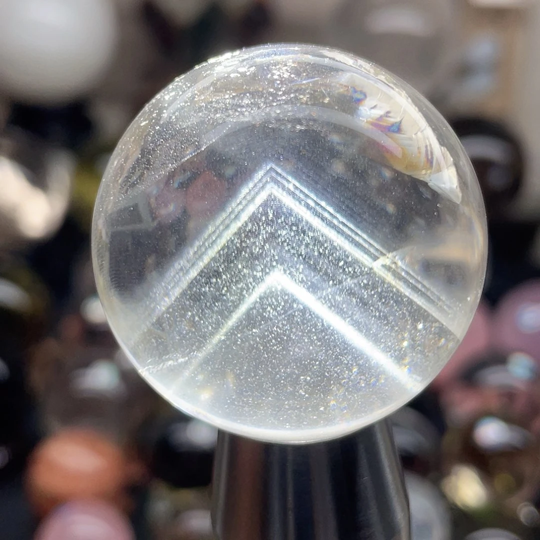水晶珠宝半成品未镶嵌白水晶金字塔卡42