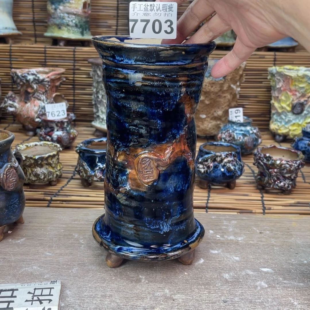 手工花盆默认瑕疵完美者勿拍