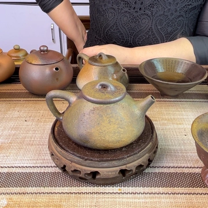 紫砂茶壶紫泥柴烧240cc