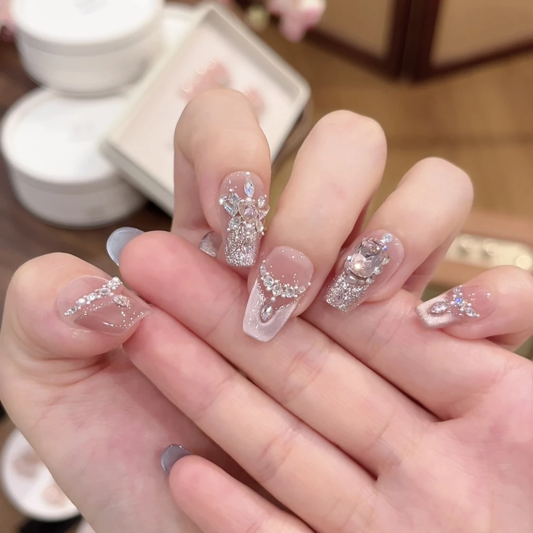 茉哉I现货【爱洛公主】纯手工定制美甲拆卸穿戴甲A4265