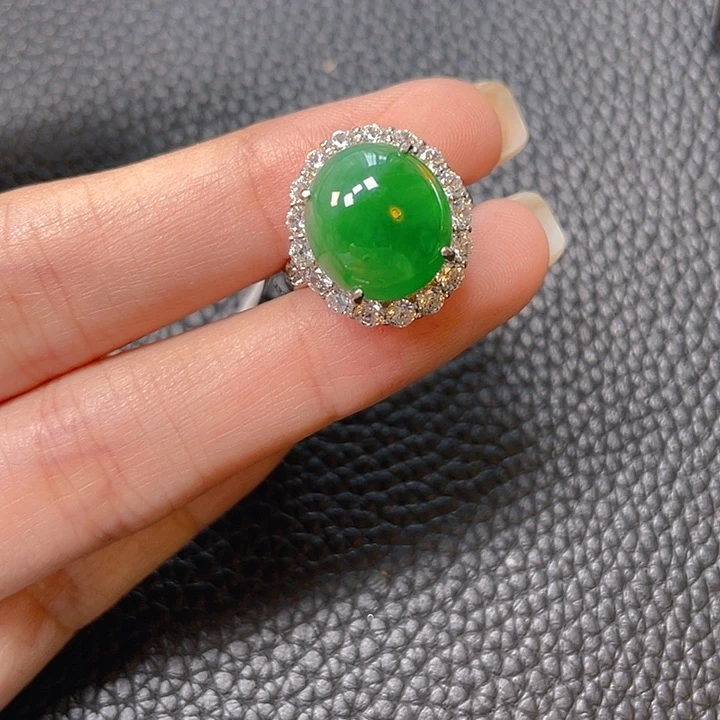 翡翠银S925镶嵌吊坠(不含链)