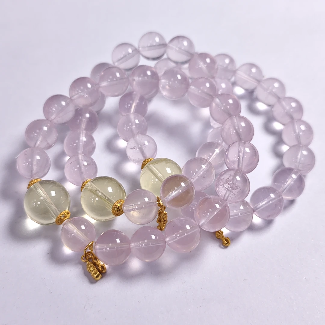 【书记甄选】原创粉水晶单圈手链 多样性发一件 约10mm 7527GY