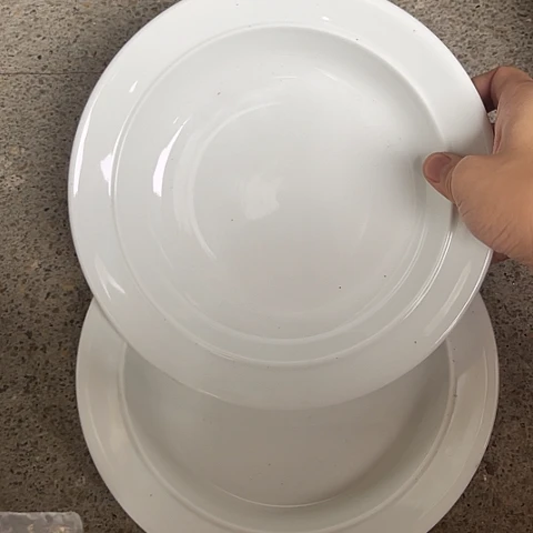 陶瓷8寸大球泥深盘两个
