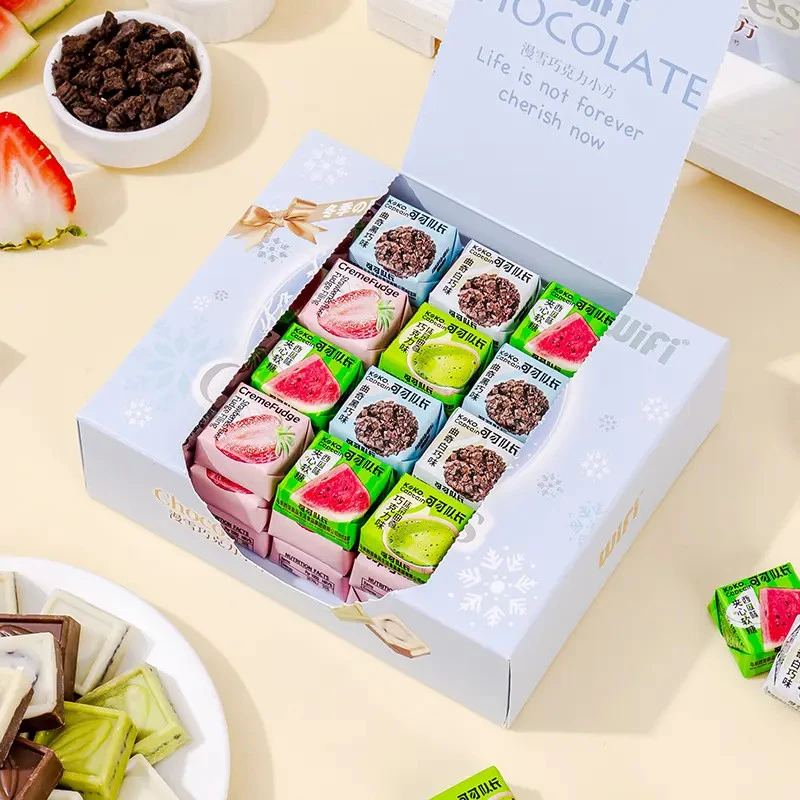 可可脂巧克力小方盒装送女朋友高颜值表白圣诞节礼物零食