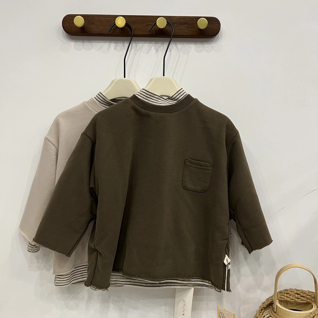 【加绒】259072【古吖古】韩版假两件套卫衣  Keke