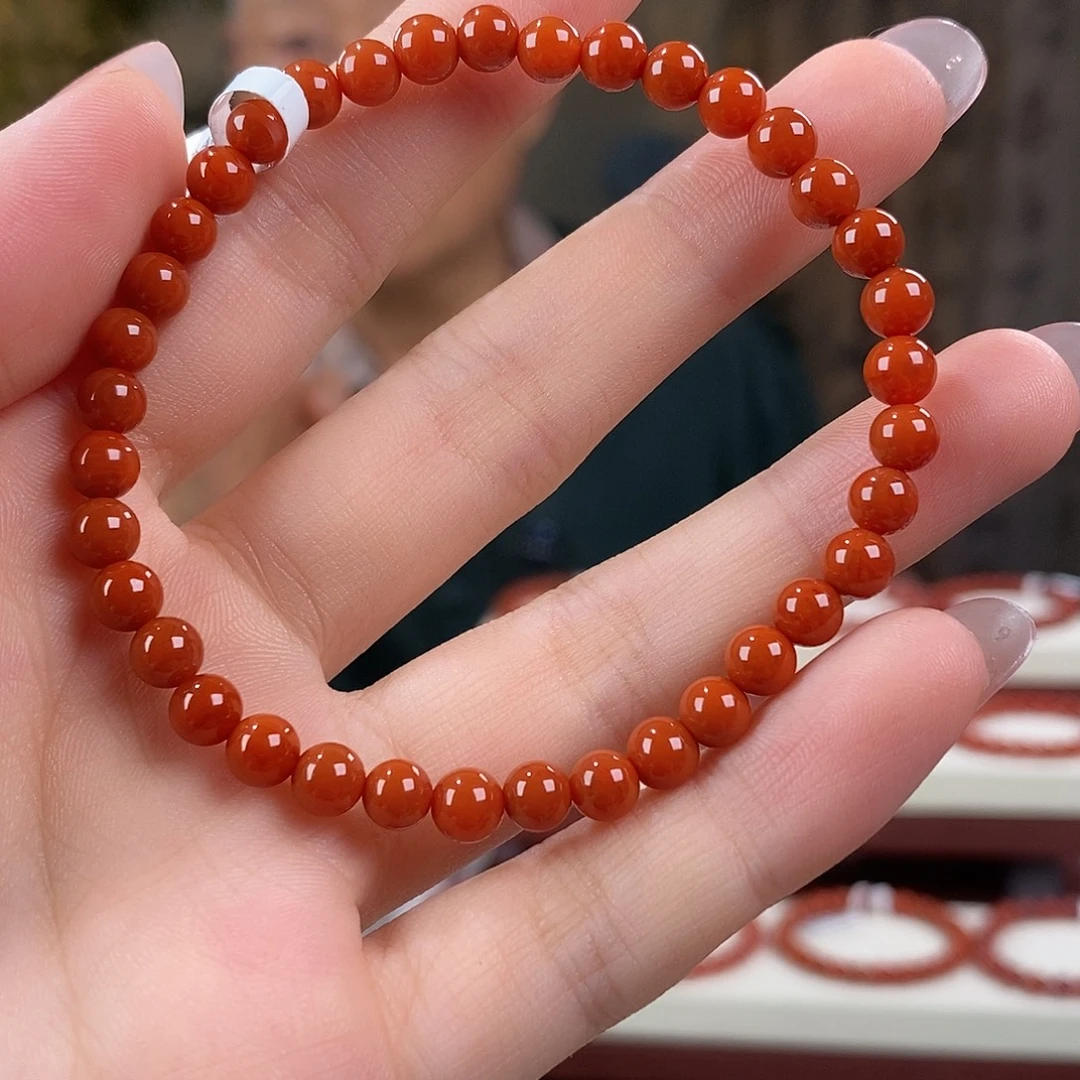 南红玛瑙未镶嵌戒指原矿5mm稀有4A+级别满色满肉瓦西川料