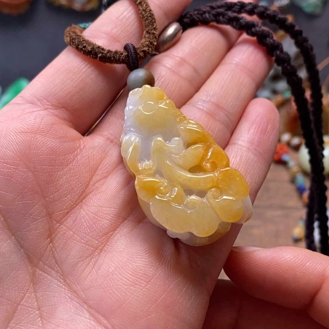 翡翠未镶嵌颈饰复古国风