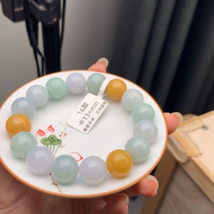 翡翠未镶嵌手链翡翠y124 卡13+