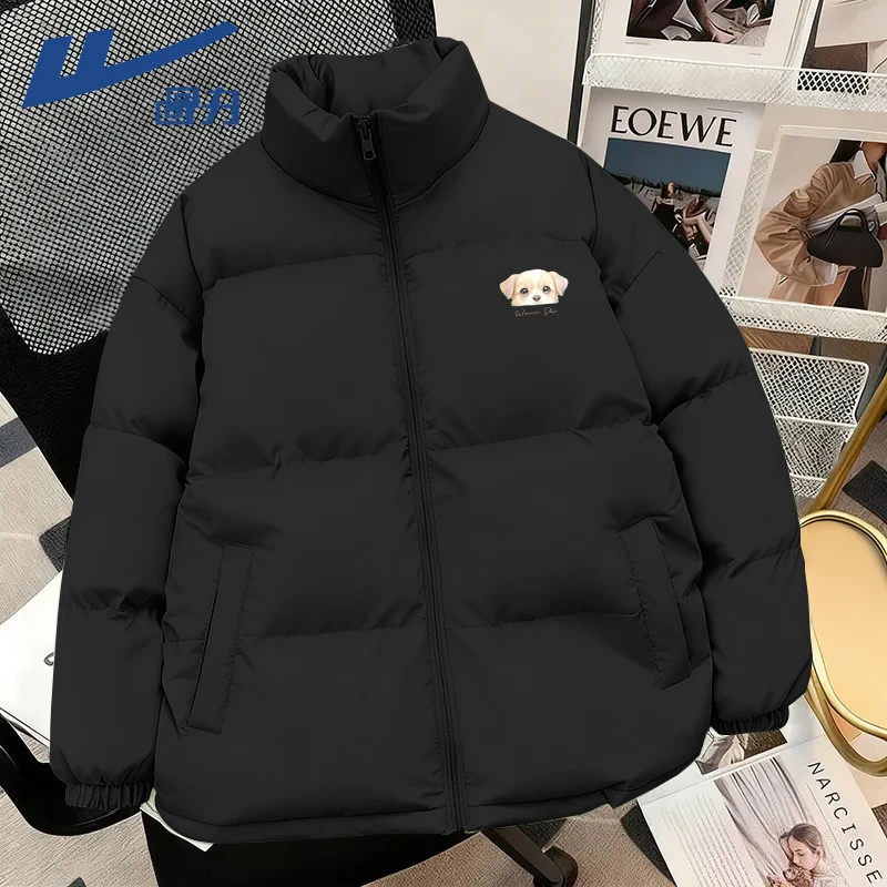 回力男士冬季宽松棉服日系情侣潮流学生保暖外套男款加厚面包服男