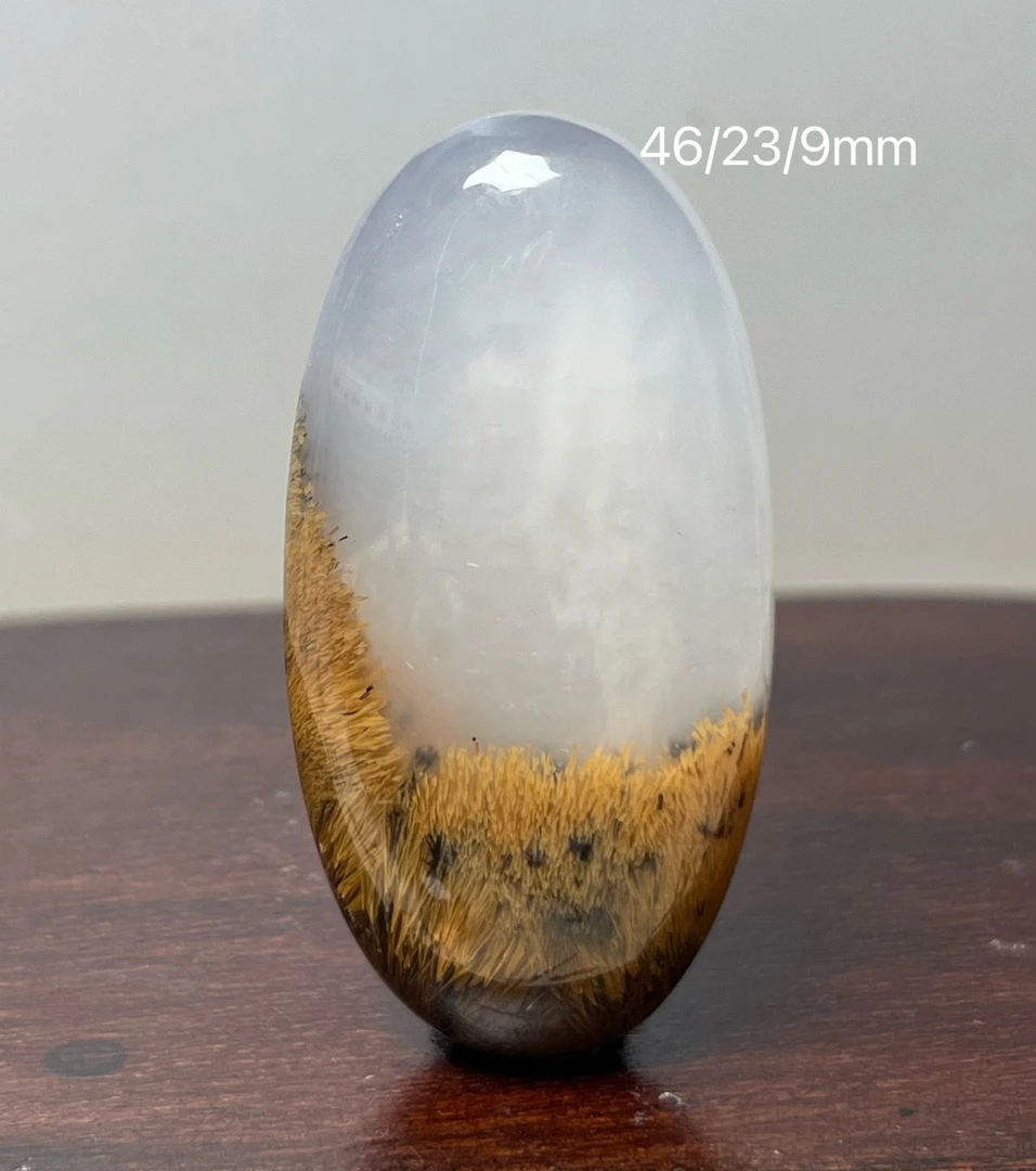 602海洋玉髓发丝吊坠手工抛光打孔备注