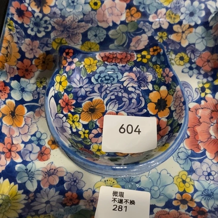 钛合金景德镇手绘五彩万花料碟