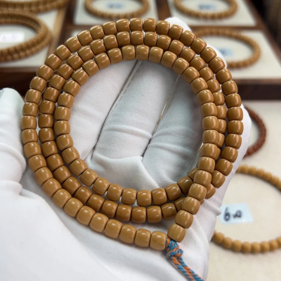 橄榄核手串6.1mm核尖老挝老型3s级面无白