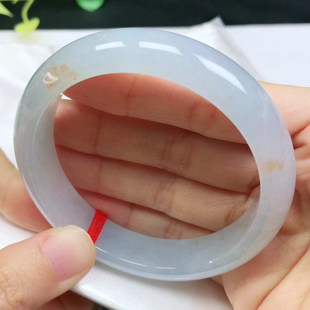 未镶嵌手镯翡翠55.9圈口蓝冰洒金783