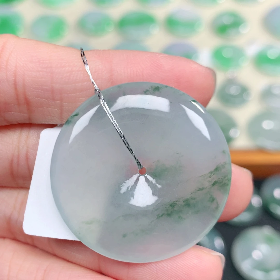 翡翠未镶嵌颈饰34-5.5