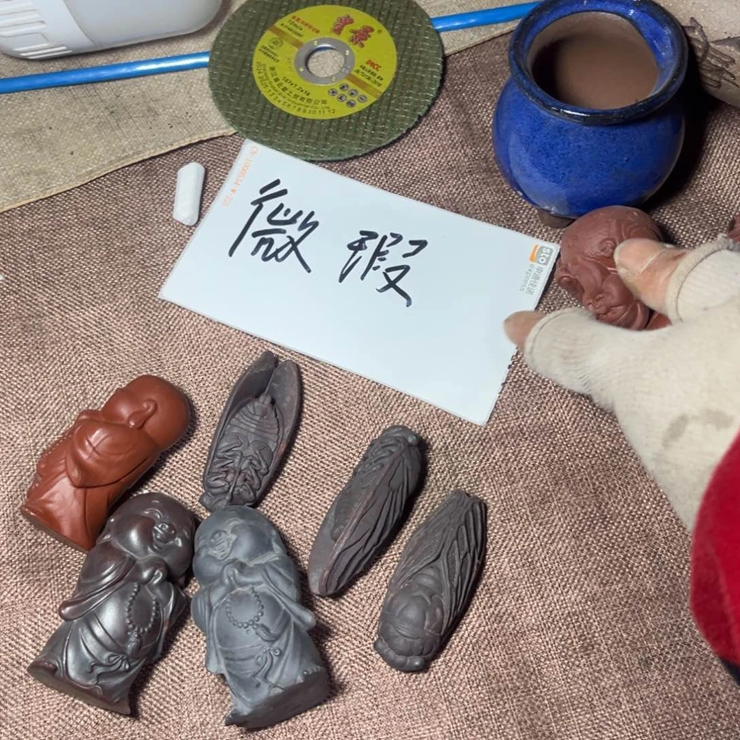 紫泥花盆紫砂茶宠