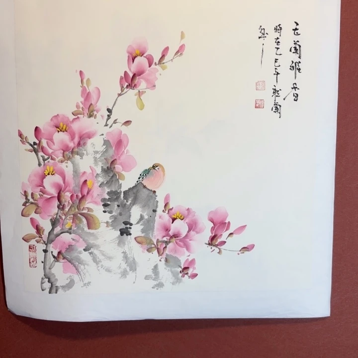 国画听兰老师花鸟