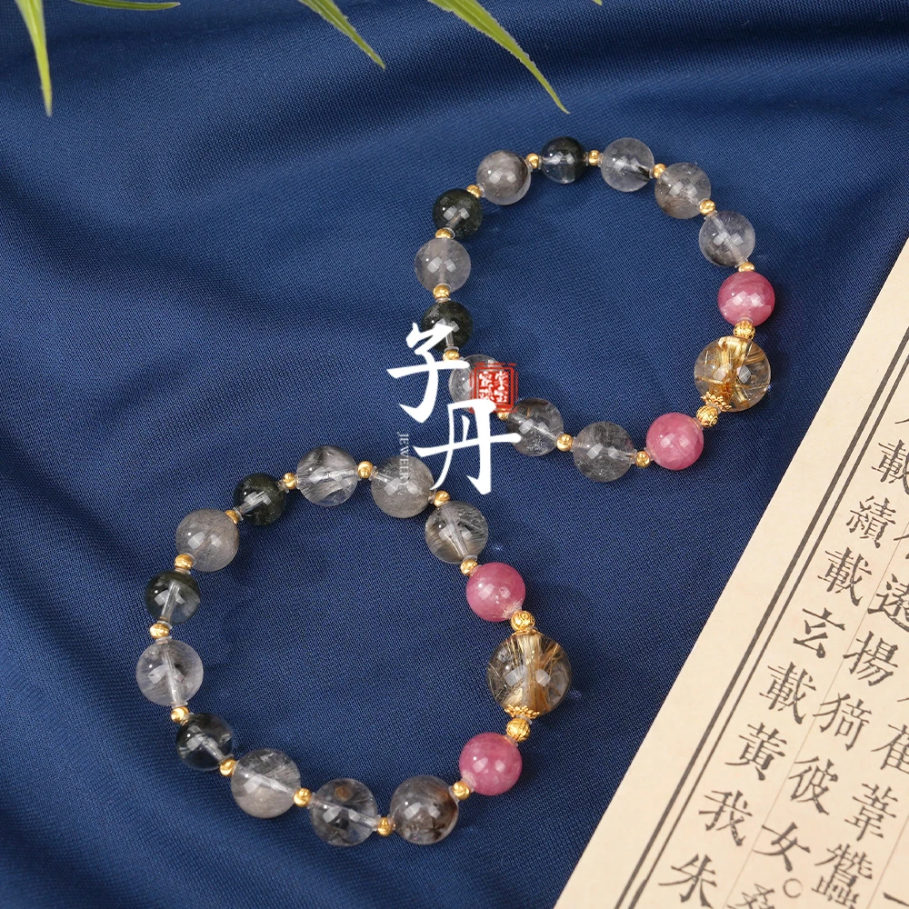 【路路通】18k黑银钛DIY手串（多样性发/发一串）B2-117