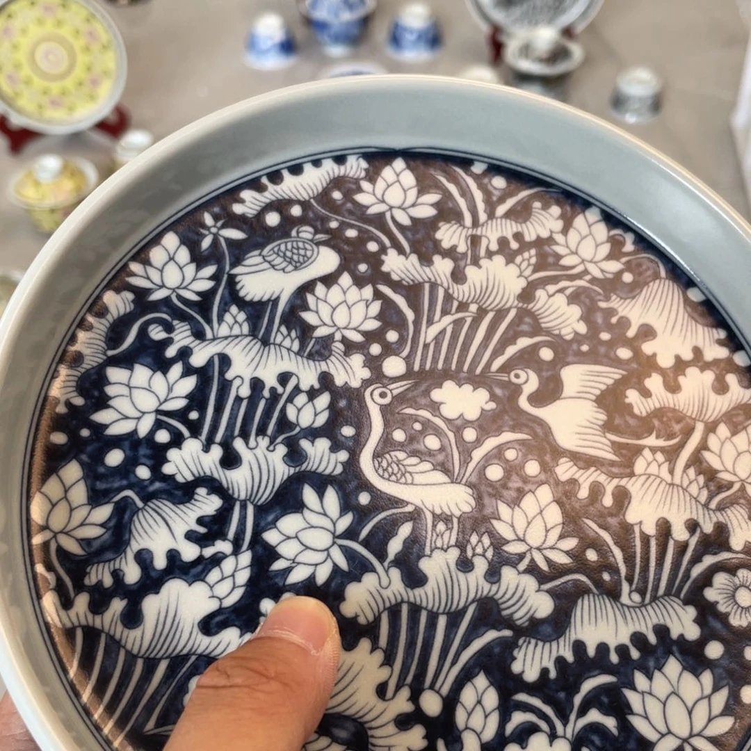 瓷片景德镇青花一路连科大壶承