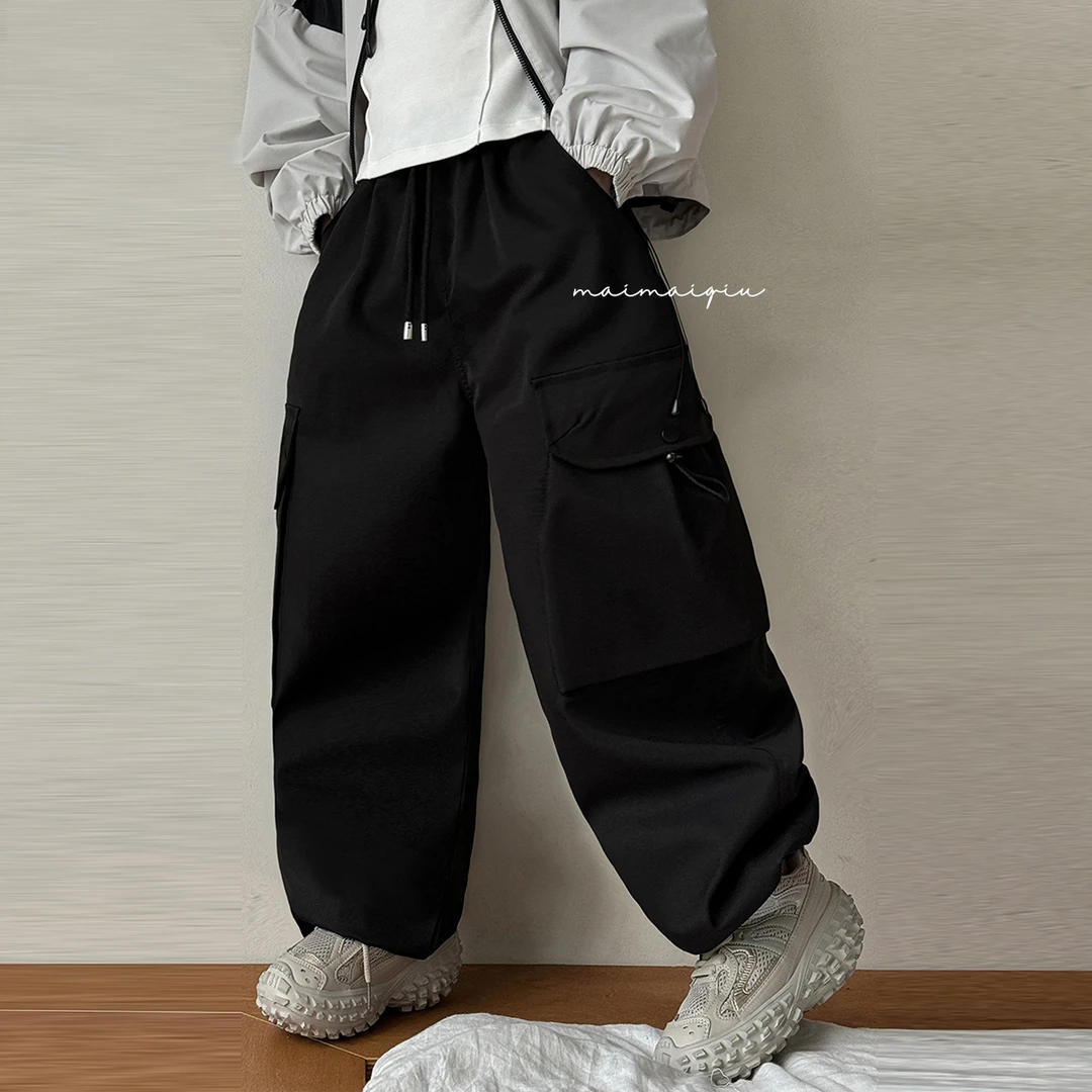 「壹秋.ONE AUTUMN」【人气王】美式气球皮束脚工装裤女童春季运动裤