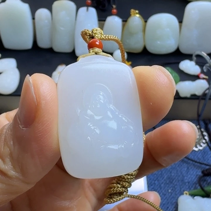 和田玉（白玉）颈饰未镶嵌纱*姐