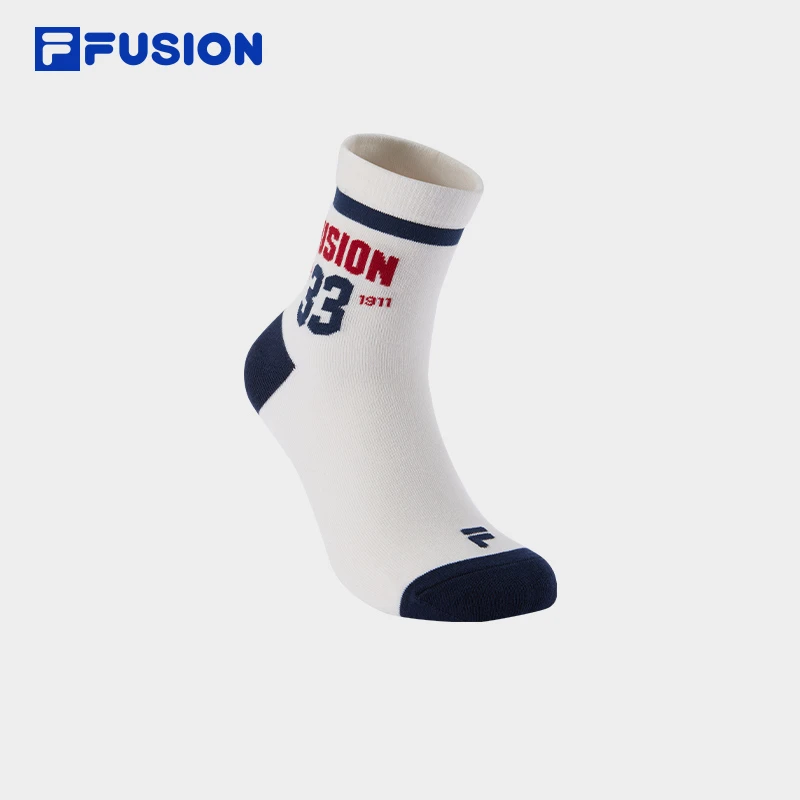 Fila/斐乐情侣中腰袜秋季新款舒适时尚袜子中筒运动袜女款长袜