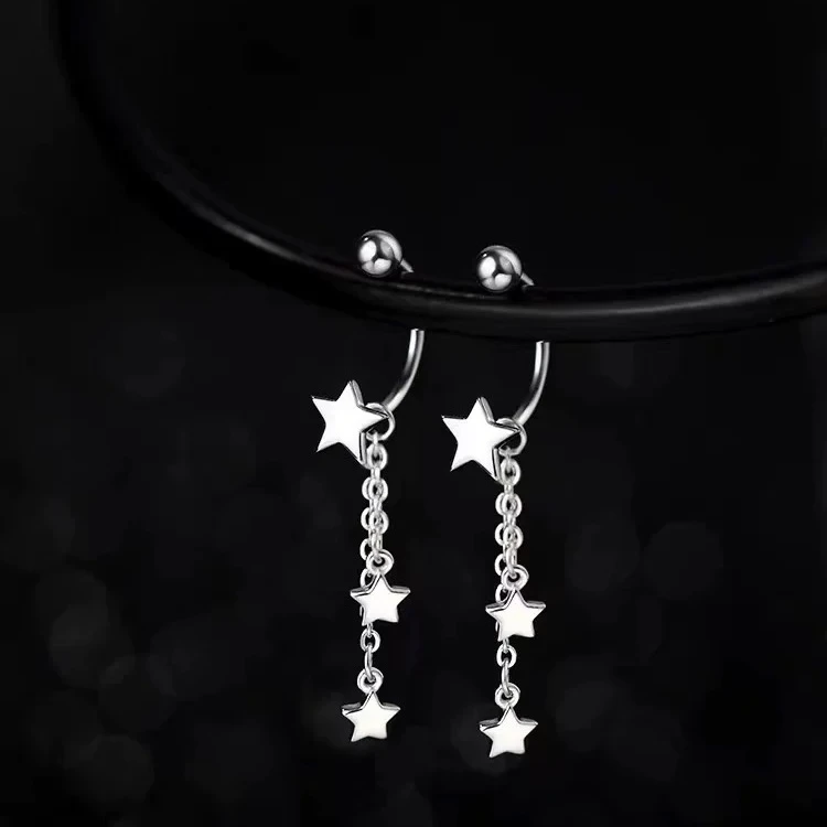 合金耳饰 星星耳环2025新款爆款女耳钉轻奢小众高级感耳饰