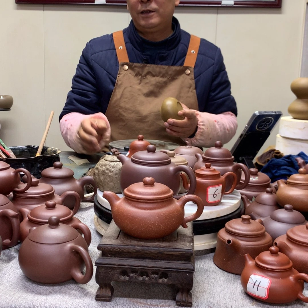 茶壶紫泥红降坡仿古170 c半手工制作