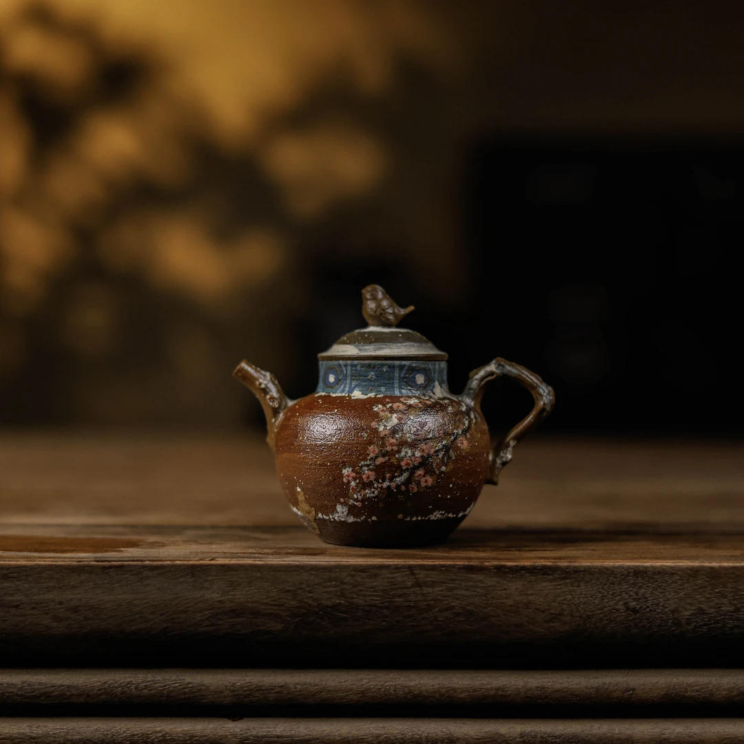 斋居 故宫的冬-观羽柴烧-（高款）壶（观羽0583）