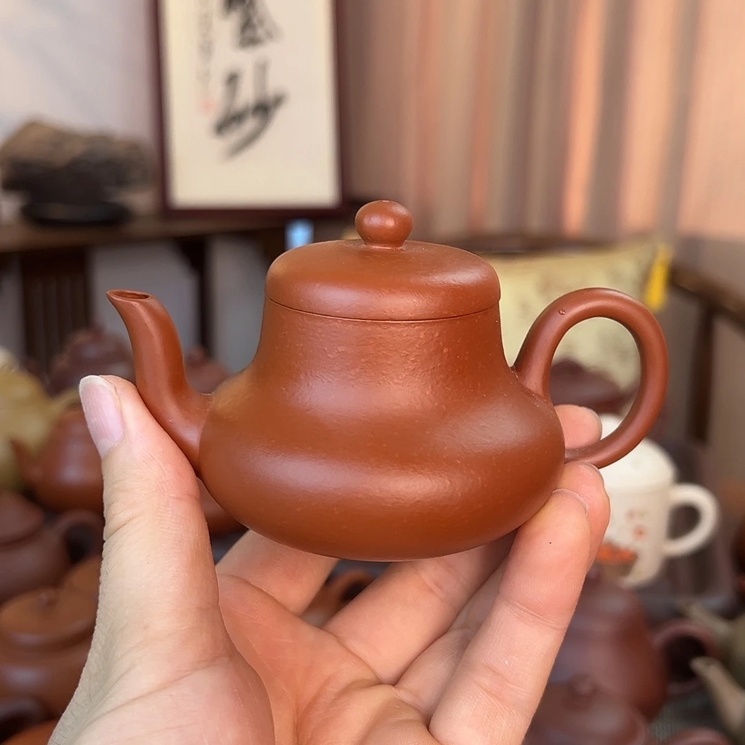 茶壶紫砂精品原矿君德 朱泥110cc