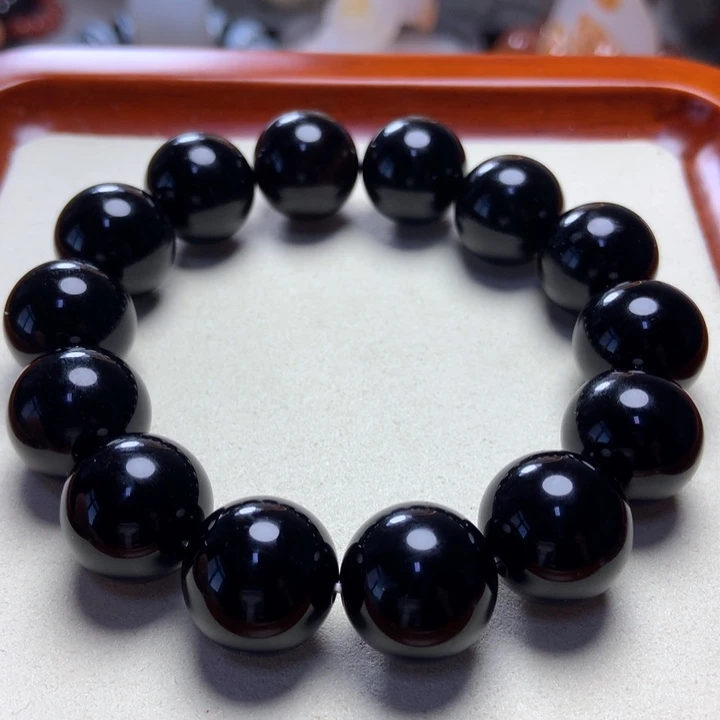 玛瑙/玉髓手串未镶嵌黑金刚 玛瑙