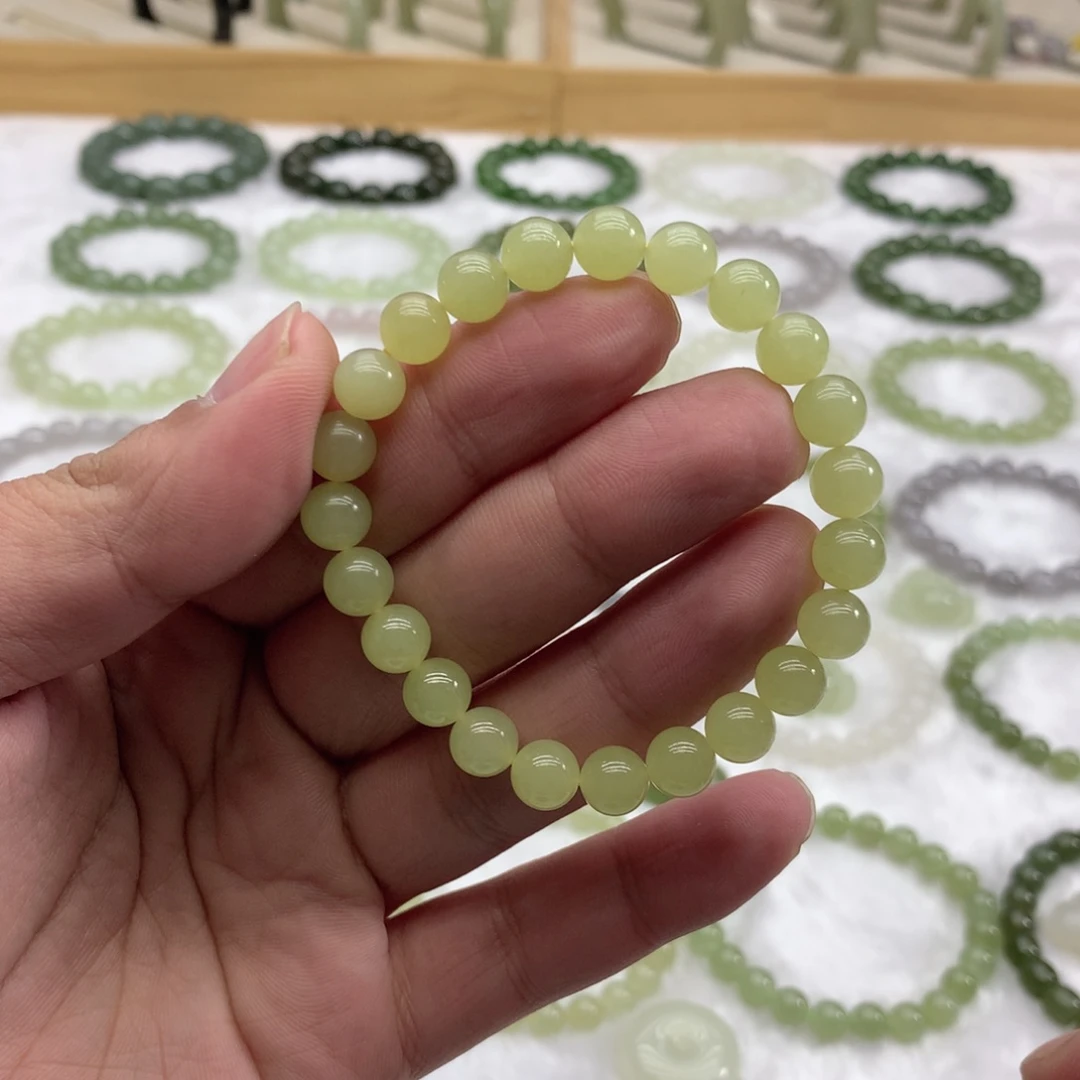 和田玉未镶嵌手串（黄口8）