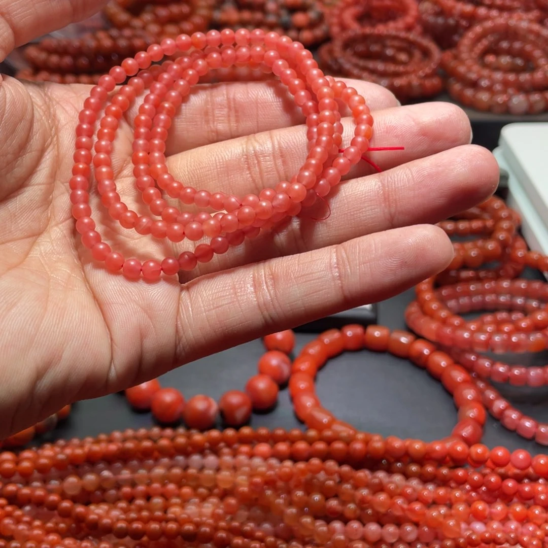 南红玛瑙手链未镶嵌